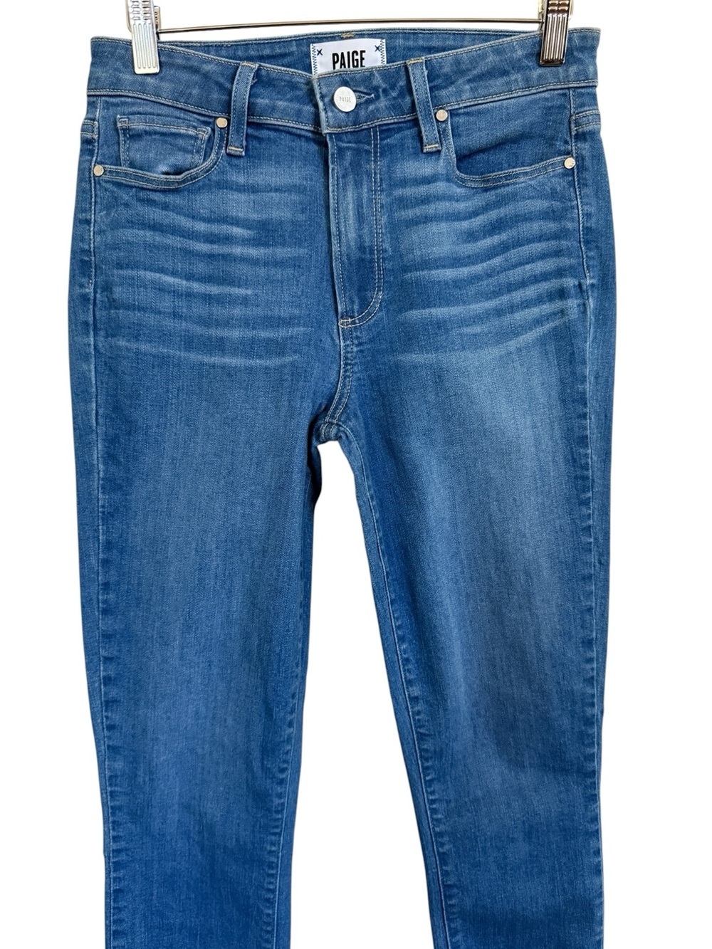 PAIGE Hoxton Ankle Skinny Jeans Women’s Size 27 Medium Wash Stretch Denim